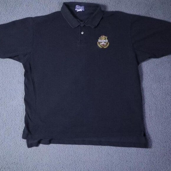 Miller Beer Golf Polo Shirt Men's XL Black Short Sleeve Logo Embroidered Cotton - Picture 1 of 7